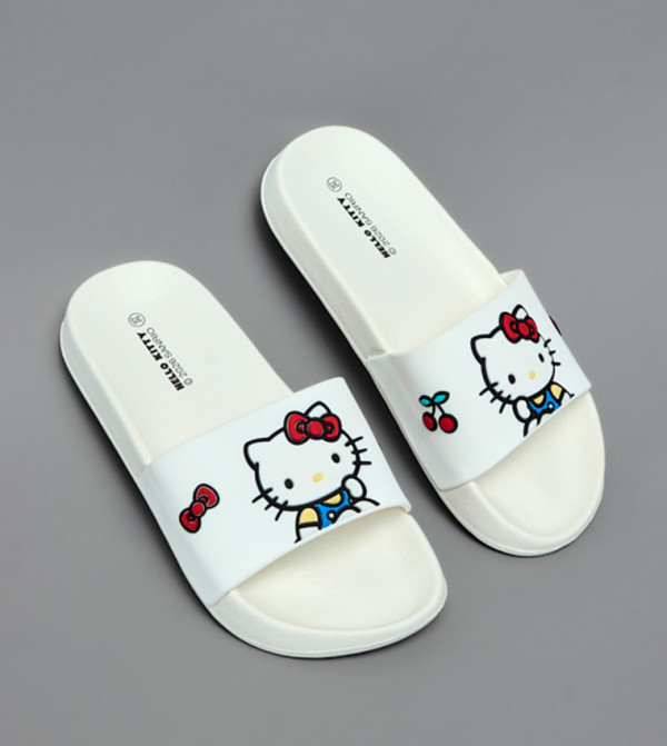 R&B  Slides and Flip Flops - White Slides