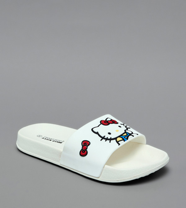 R&B  Slides and Flip Flops - White Slides