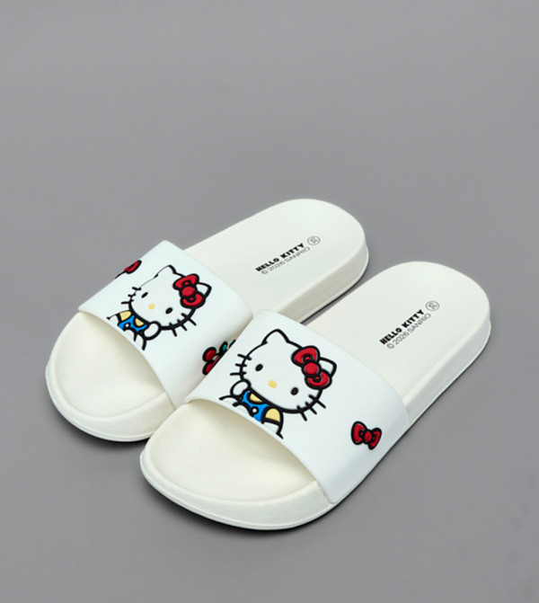 R&B  Slides and Flip Flops - White Slides