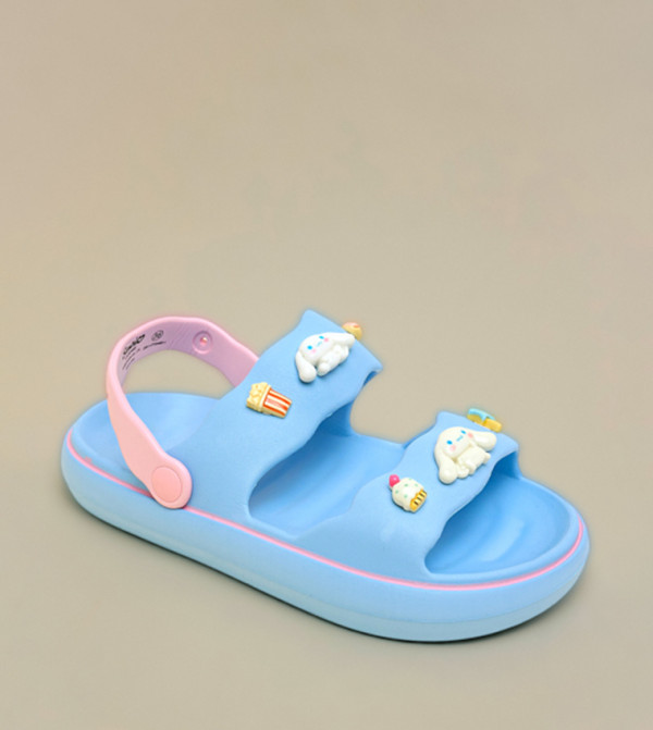 R&B  Flat Sandals - Blue Flat Sandals