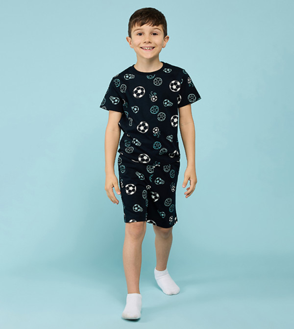 R&B  Nightwear - NAVY BLUE Top & Pyjama Sets