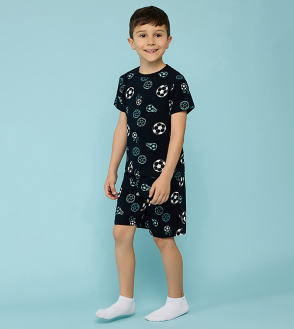 R&B  Nightwear - NAVY BLUE Top & Pyjama Sets