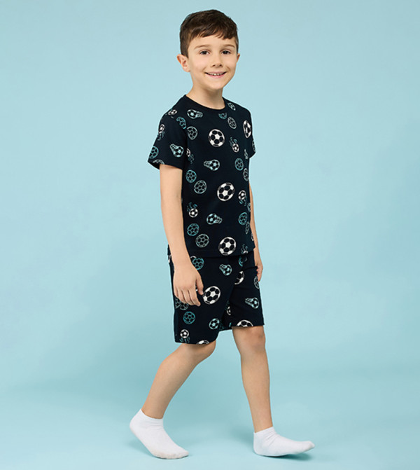 R&B  Nightwear - NAVY BLUE Top & Pyjama Sets