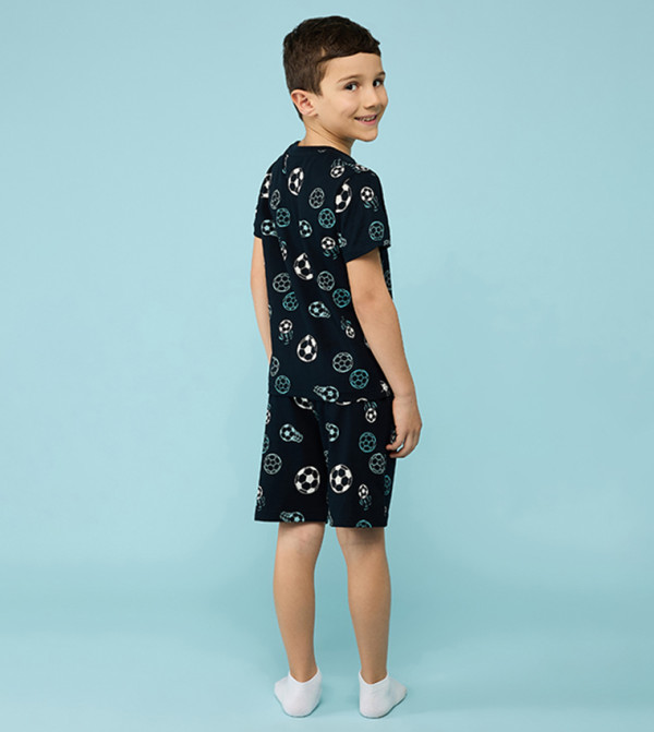 R&B  Nightwear - NAVY BLUE Top & Pyjama Sets