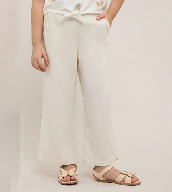 R&B  Trousers & Pants - Ivory Trousers & Pants