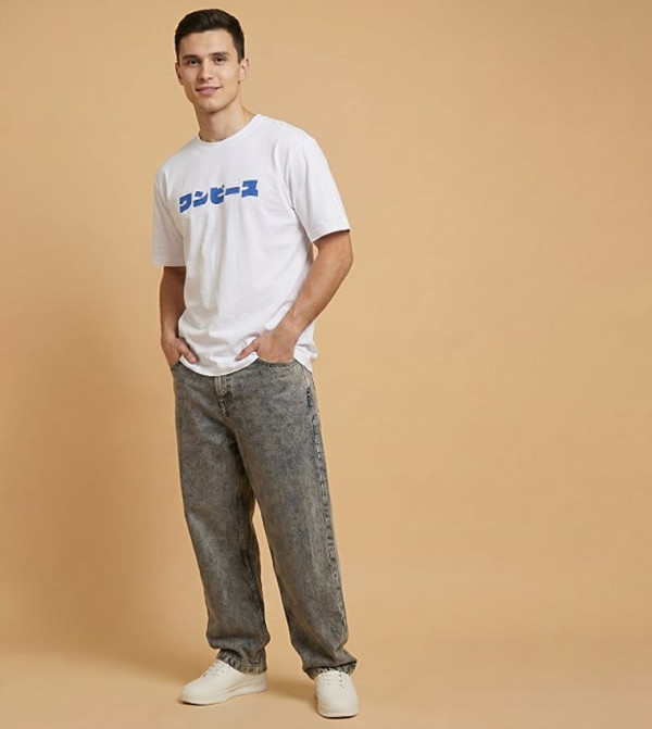 أر آند بي  workwear-reworked - أبيض Round Neck T-Shirts