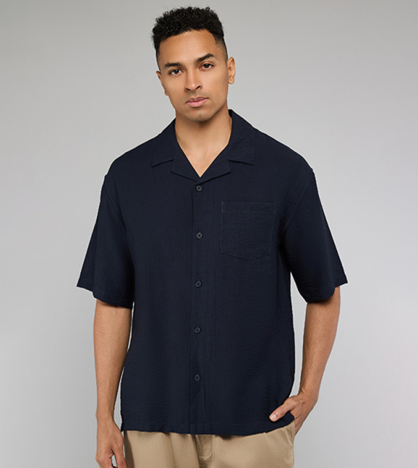 أر آند بي  قمصان - كحلي مزرق  Short Sleeves