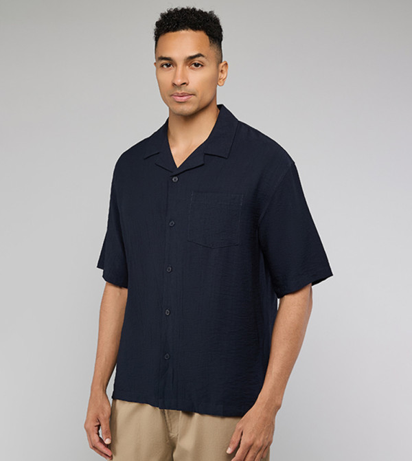 أر آند بي  قمصان - كحلي مزرق  Short Sleeves