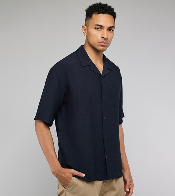 أر آند بي  قمصان - كحلي مزرق  Short Sleeves