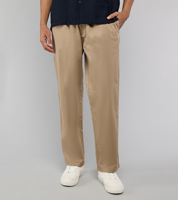 R&B  Clothing - Beige Casual Pants