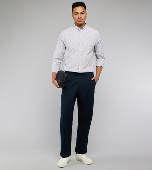 R&B  Casual Pants - NAVY BLUE Casual Pants