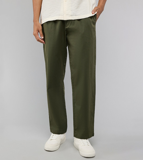 R&B  Pants & Chinos - Olive Casual Pants