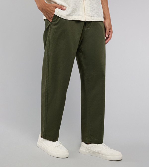 R&B  Pants & Chinos - Olive Casual Pants