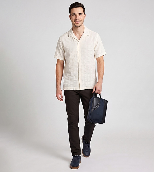 R&B  heritage-tartan - Cream Short Sleeves