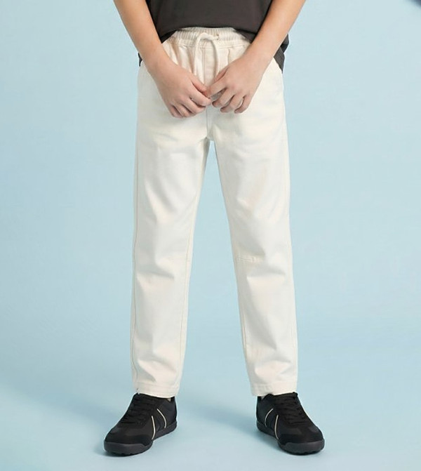 R&B  Trousers & Pants - White Trousers & Pants