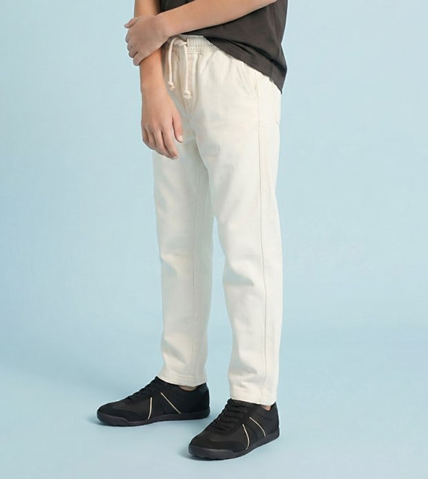 R&B  Trousers & Pants - White Trousers & Pants