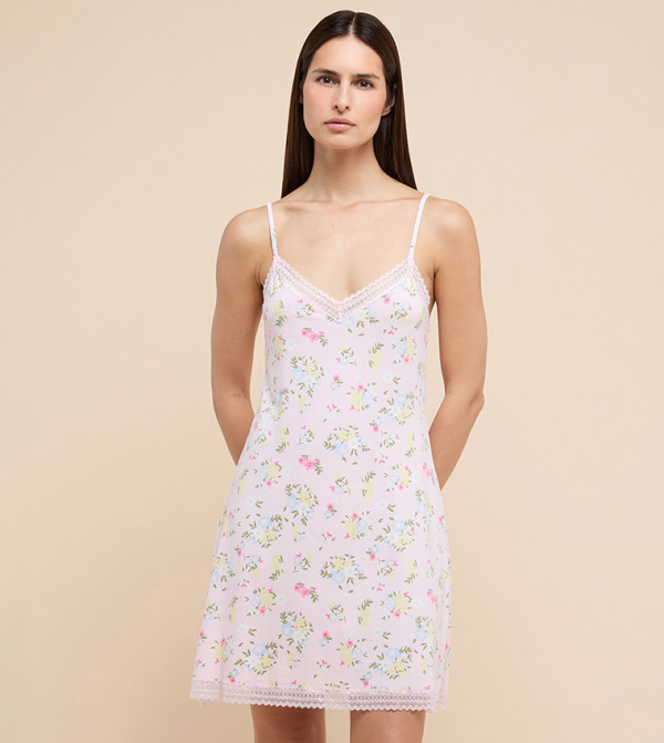 R&B Night Dress & Gowns - Pink Night Dress & Gowns