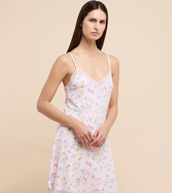 R&B Night Dress & Gowns - Pink Night Dress & Gowns