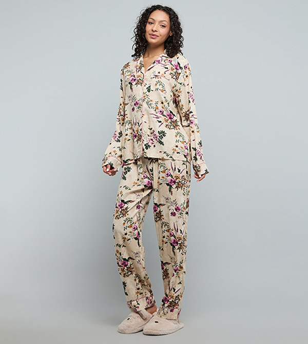 R&B  Pyjama Set - Cream Pyjama Set