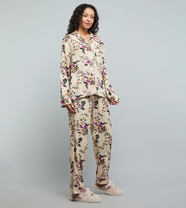 R&B  Pyjama Set - Cream Pyjama Set