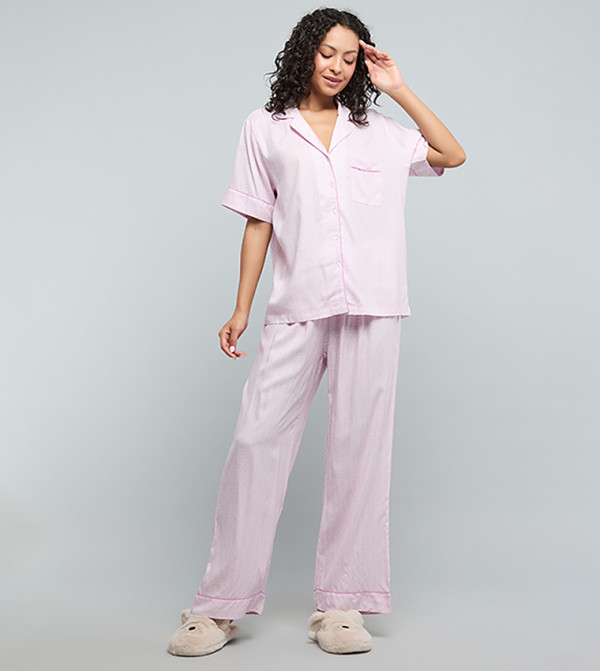 R&B  Sleepwears & Loungewears - Pink Pyjama Set