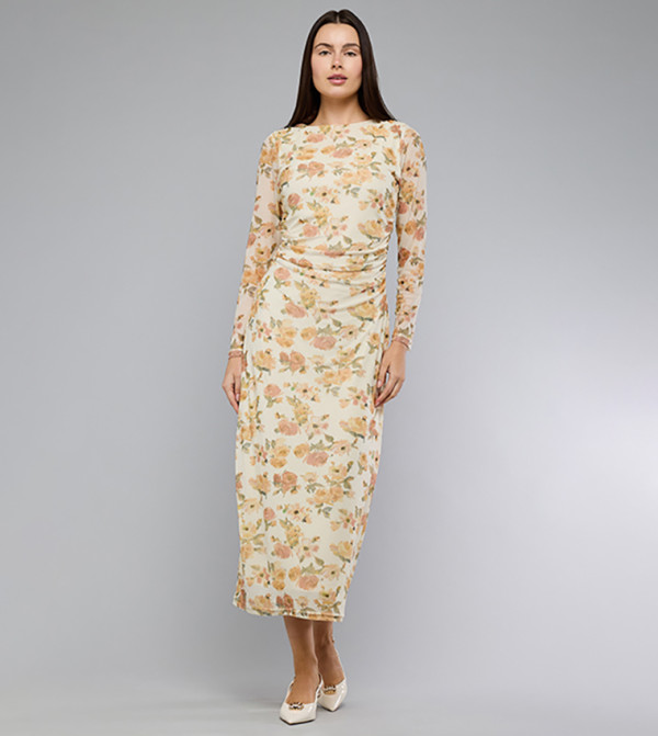 R&B  Midi Dresses - Yellow Midi Dresses
