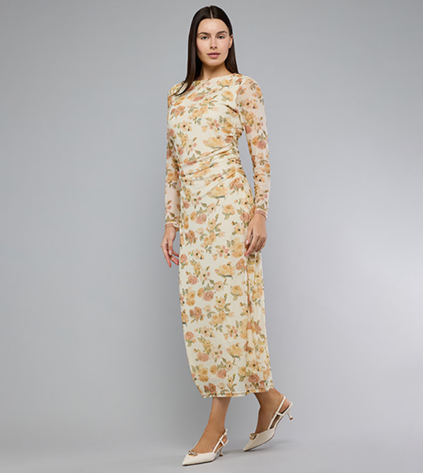 R&B  Midi Dresses - Yellow Midi Dresses