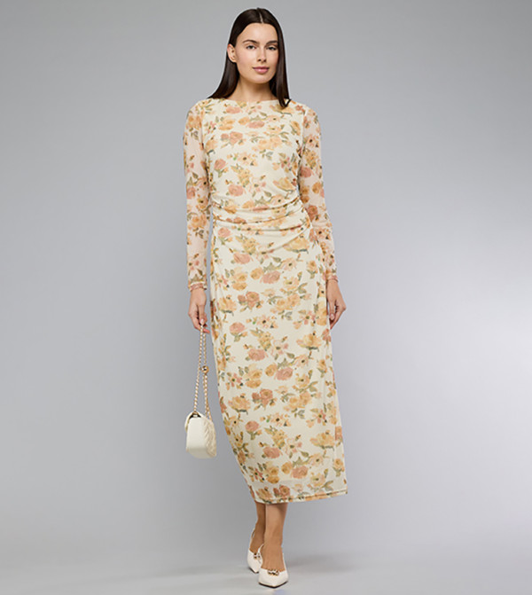R&B  Midi Dresses - Yellow Midi Dresses