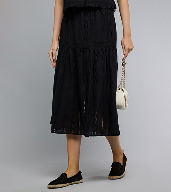 أر آند بي أر آند بي - أسود Midi Skirts
