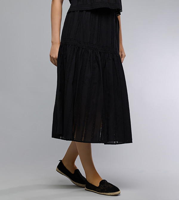 أر آند بي أر آند بي - أسود Midi Skirts