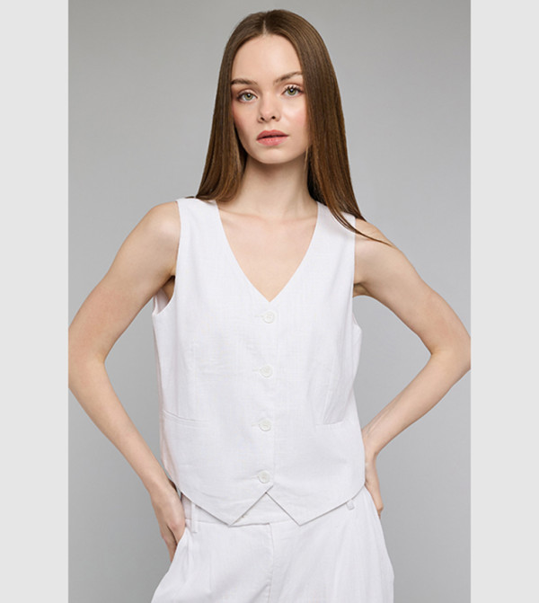 R&B  Waistcoats - Ivory Waistcoats