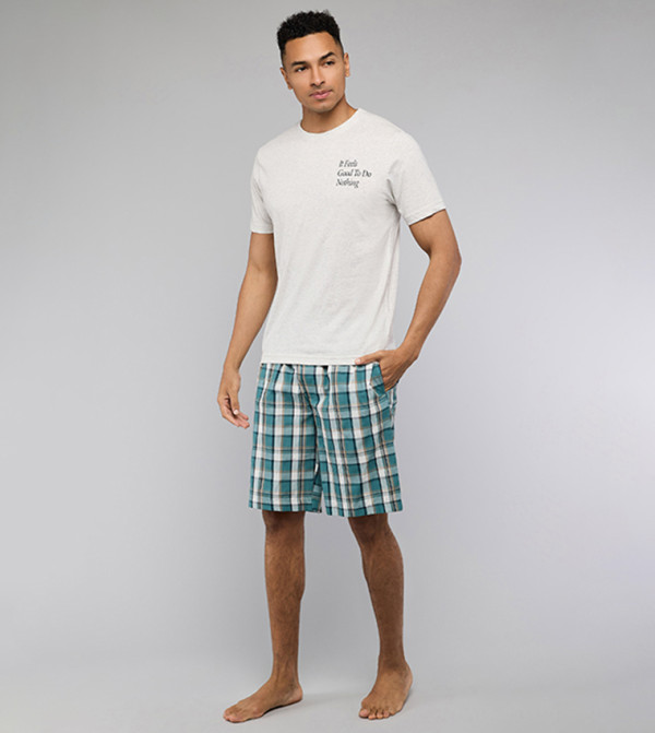 R&B  heritage-tartan - Ecru Pyjama Set