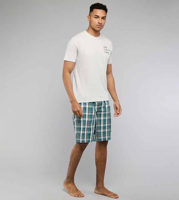 R&B  heritage-tartan - Ecru Pyjama Set
