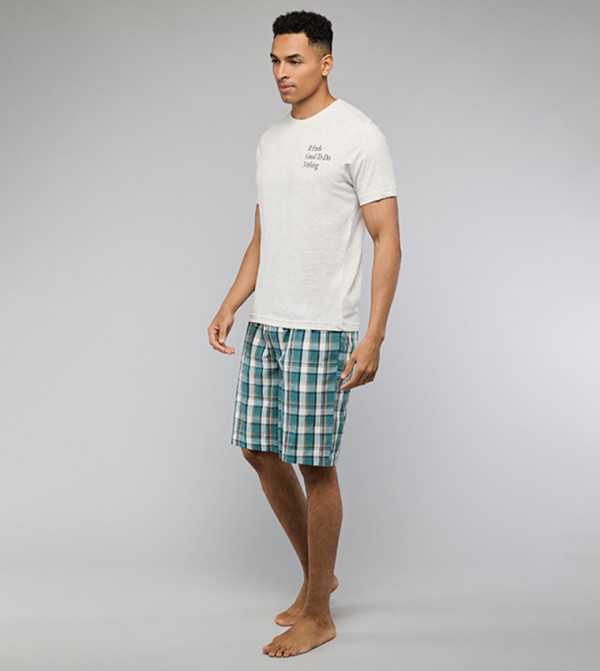 R&B  heritage-tartan - Ecru Pyjama Set