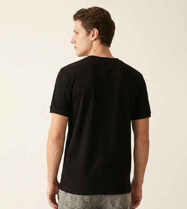 أر آند بي  workwear-reworked - أسود Round Neck T-Shirts