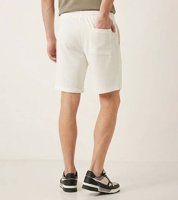 R&B  Shorts - White Casual Shorts