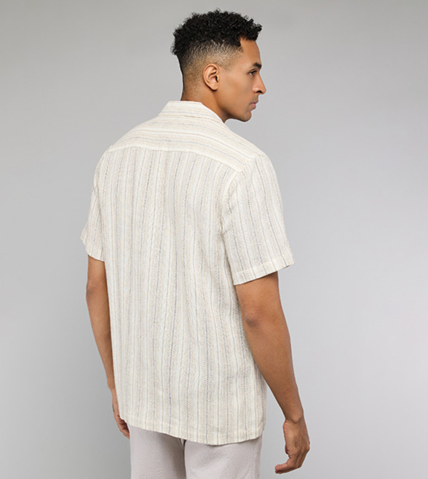 أر آند بي  أكمام قصيرة - بيج Short Sleeves