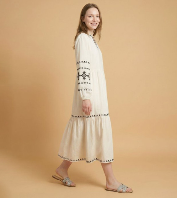 R&B R&B - Beige Midi Dresses