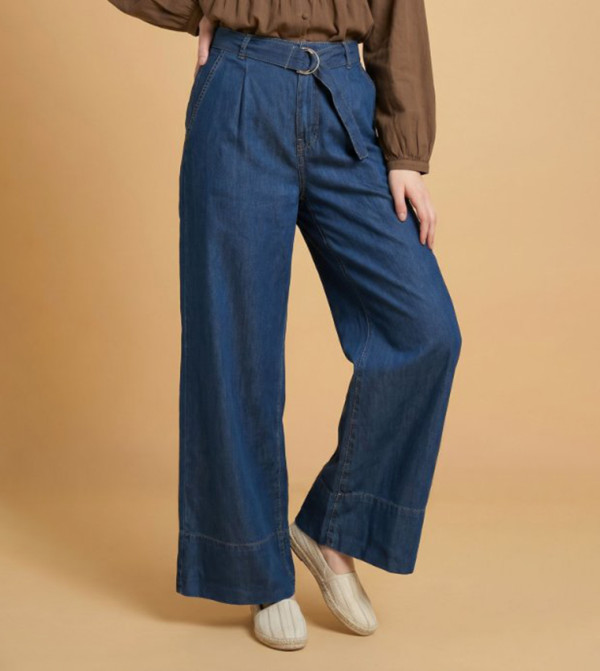 R&B  Wide Leg Jeans - Blue Wide Leg Jeans