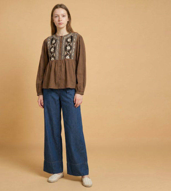R&B  Wide Leg Jeans - Blue Wide Leg Jeans