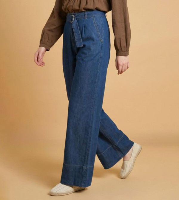 R&B  Wide Leg Jeans - Blue Wide Leg Jeans