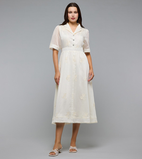 أر آند بي أر آند بي - أوف وايت Shirt & T-Shirt Dresses