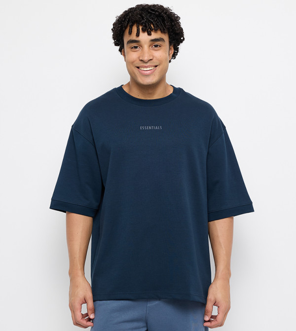 Born Urban  Clothing - Navy Round Neck T-Shirts