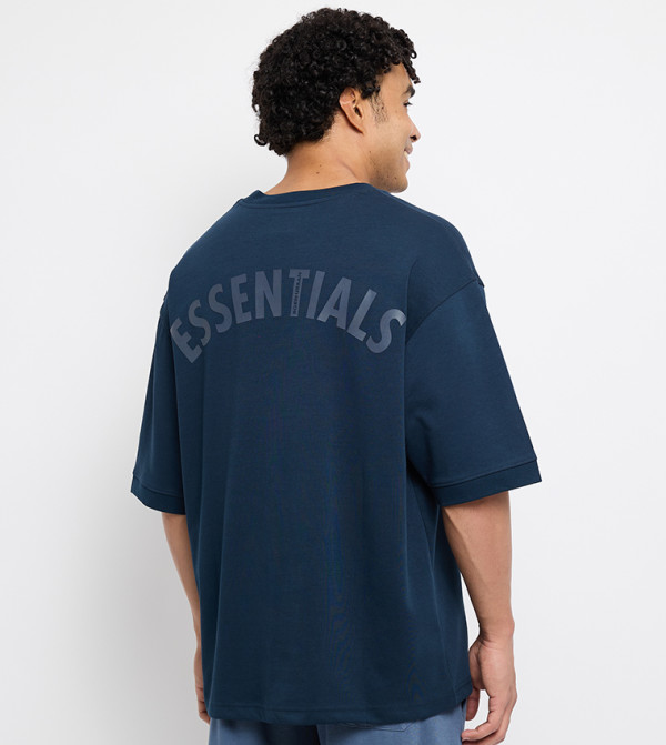 Born Urban  Clothing - Navy Round Neck T-Shirts