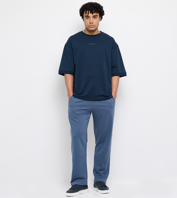 Born Urban  Clothing - Navy Round Neck T-Shirts