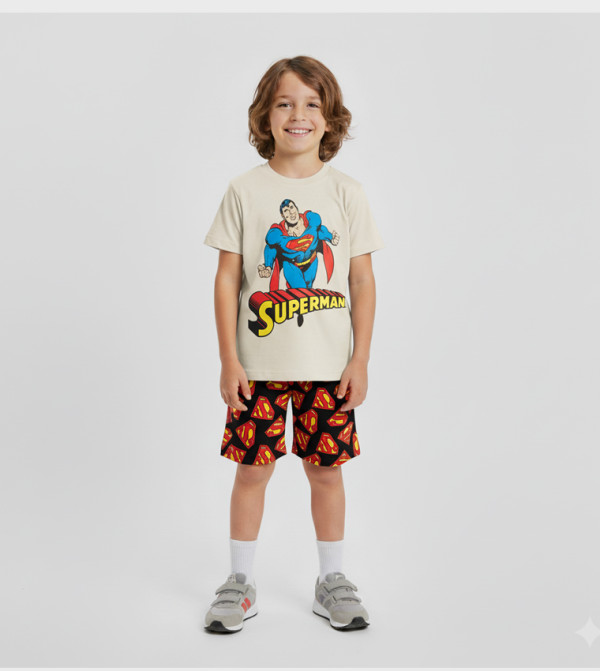 Hollywood Magic  superman - Multi Top & Shorts