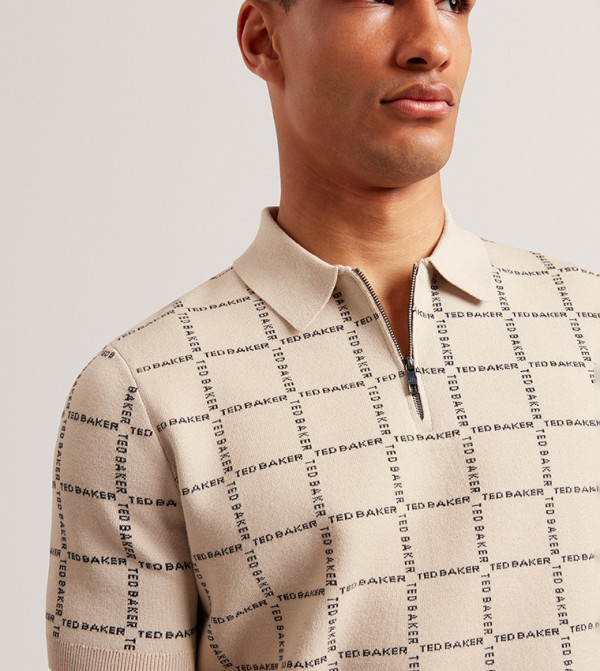 Ted Baker  heritage-tartan - Beige Polo T-shirts