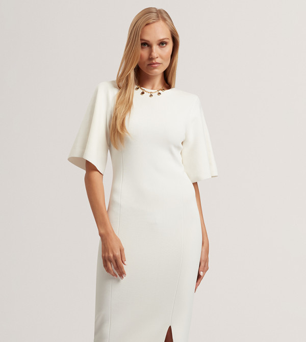 Ted Baker  knit-notes - Cream Midi Dresses
