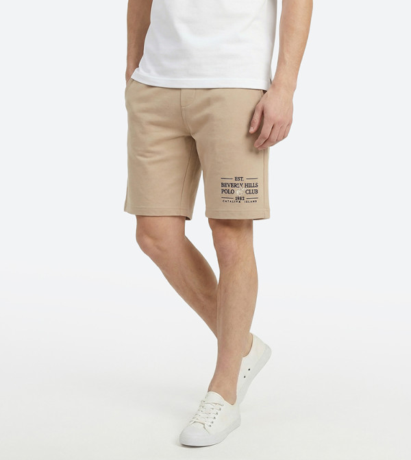 Beverly Hills Polo Club Casual Shorts - Beige Casual Shorts