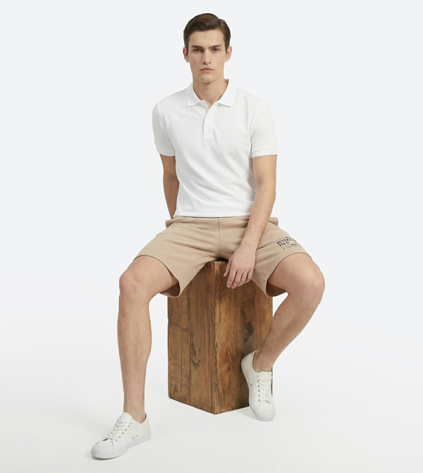 Beverly Hills Polo Club Casual Shorts - Beige Casual Shorts